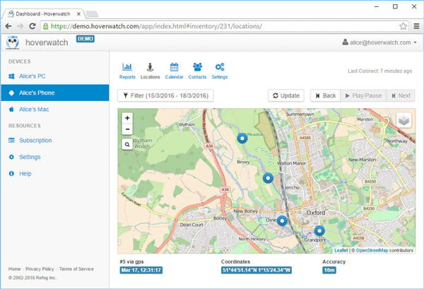 Hoverwatch Darmowy mobilny tracker