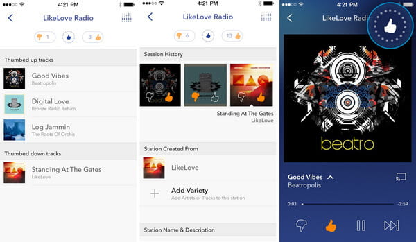 Pandora Radio-app for iPhone