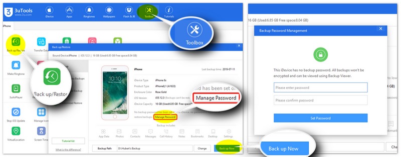 Backup With Password In 3utools