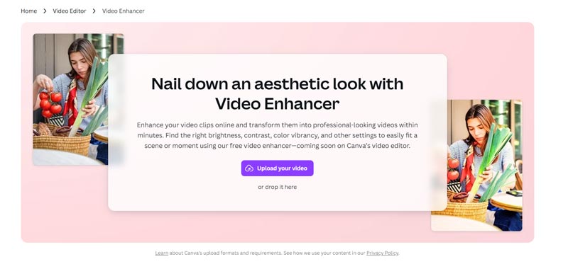 Canva Video Enhancer Interface