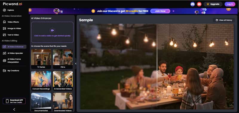 Picwand Video Enhancer Interface