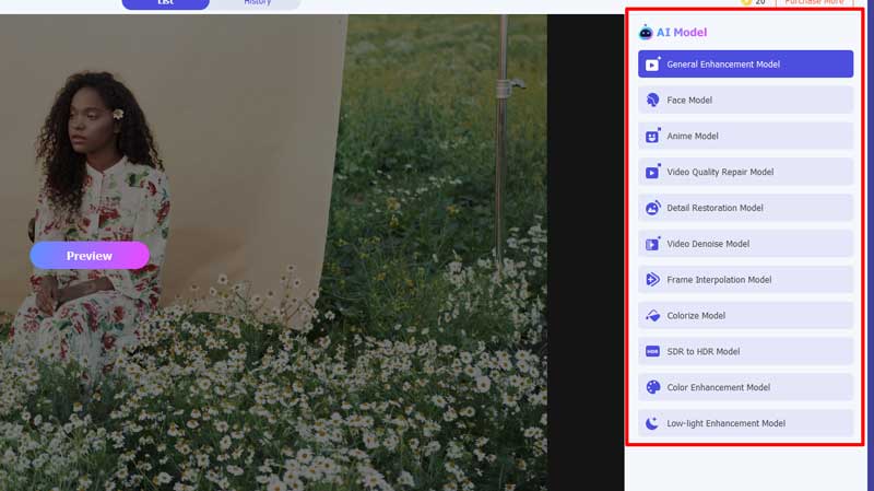 Select AI Model in Aiseesoft Video Converter Ultimate