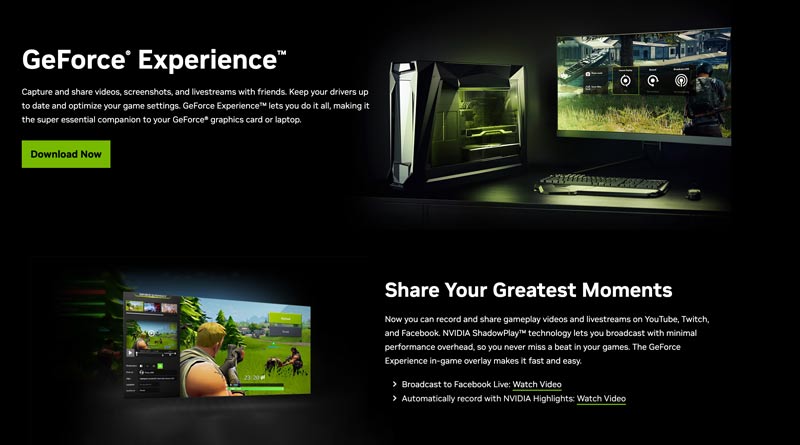 Scarica GeForce Experience