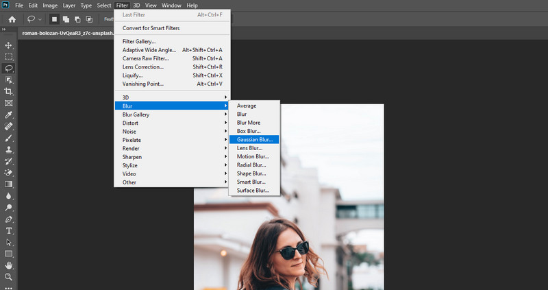 Photoshop Gaussian Blur Effect