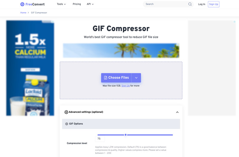 FreeConvert GIF-compressor