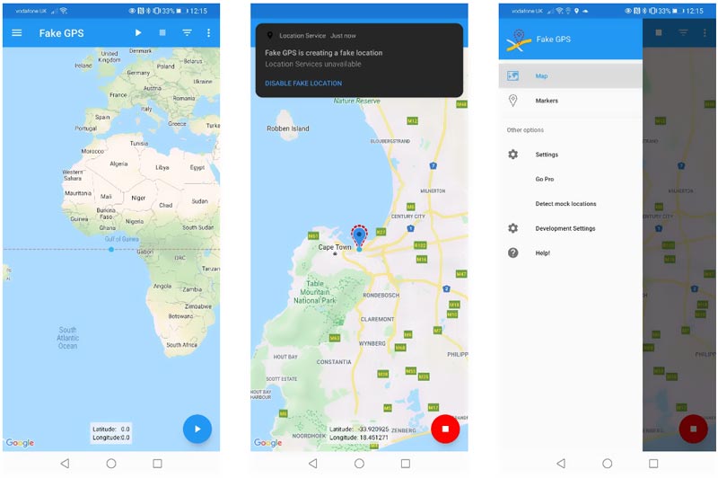 Valse GPS-app voor Android