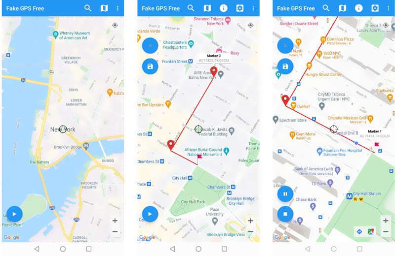 Поддельное приложение GPS Go Location Spoofer для Android