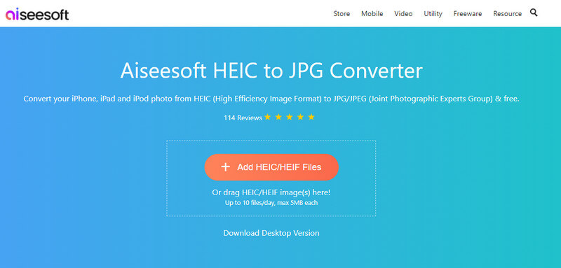 Конвертер Aiseesoft HEIC в JPG