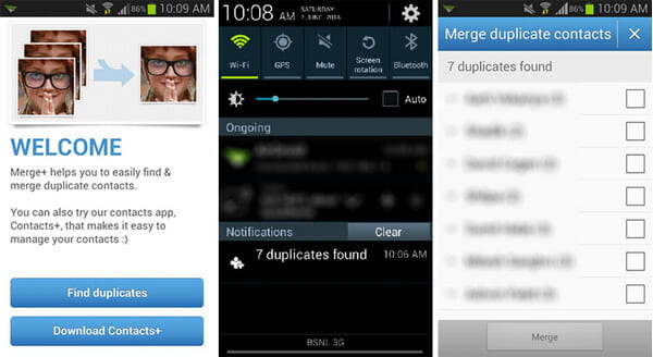 Merge Contacts Android Using App