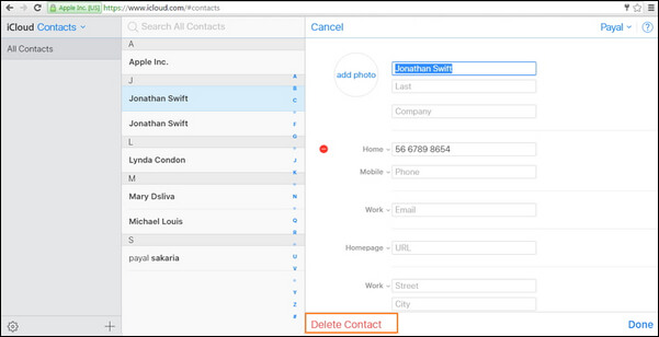Merge Contacts on iCloud