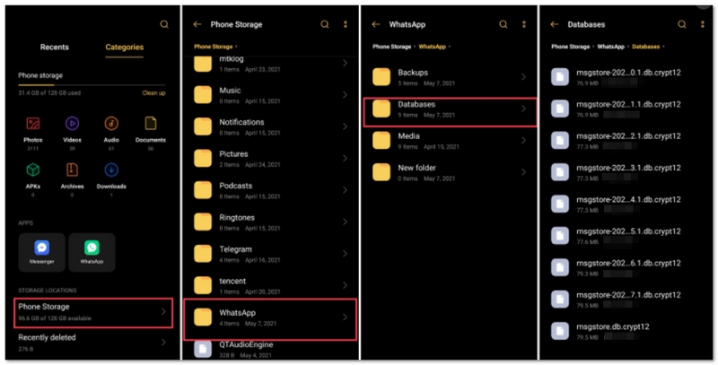 Restore Local Backup Internal Storage