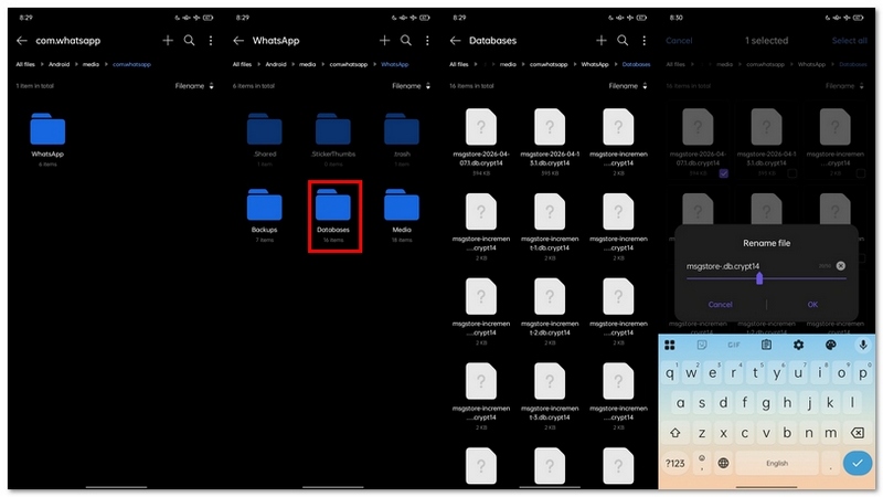 Restore Previous Backups
