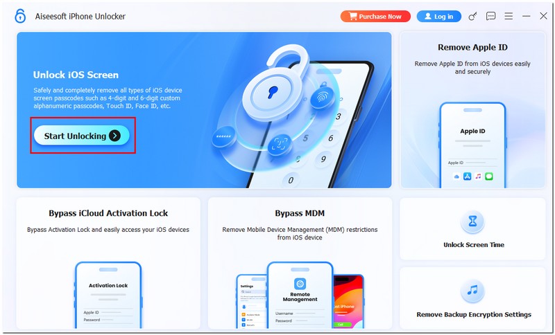 Choose Unloc IOS Screen