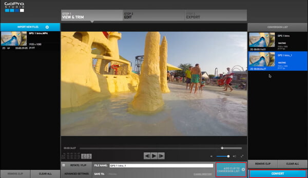 Converti video GoPro