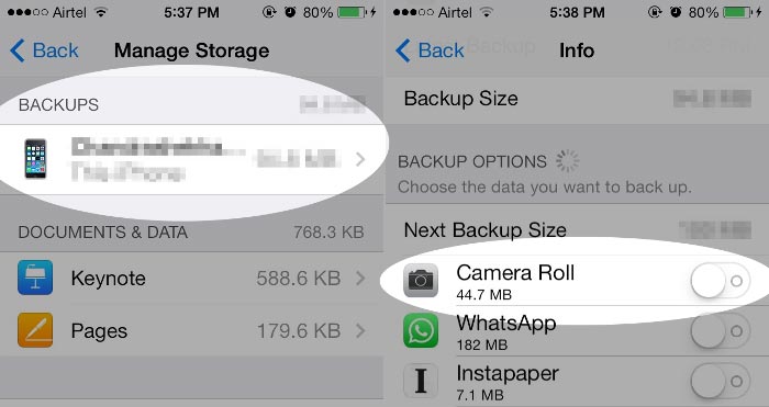 Delete iCloud Photos from iPhone Settings