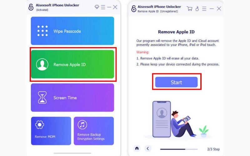 Choose Remove Apple Id