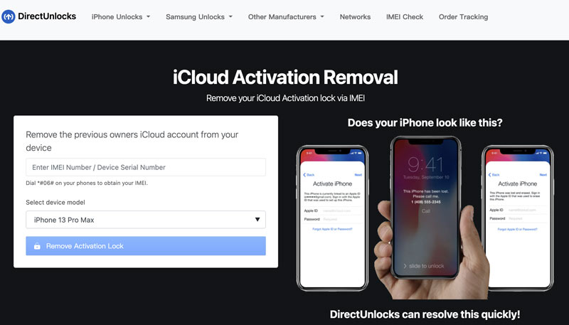 Directunlocks icloud Unlock Online Service