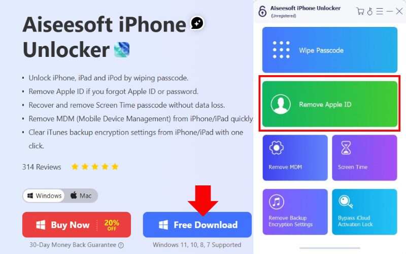 Select Remove Apple Id