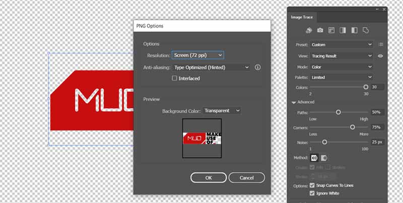 Illustrator Export Transparent