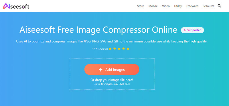 Aiseesoft gratis beeldcompressor online