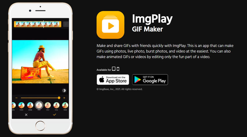 ImgPlay GIF Maker alkalmazás