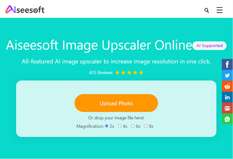 Aiseesoft Afbeelding Upscaler Online