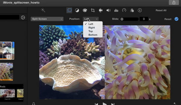 调整iMovie分屏