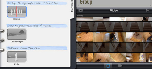 Voeg video toe aan Storyboard iPad