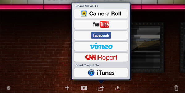 Deel iMovie Trailer iPad iPhone