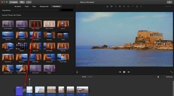 Add Transitions to iMovie