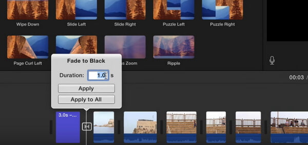 Adjust iMovie Transitions