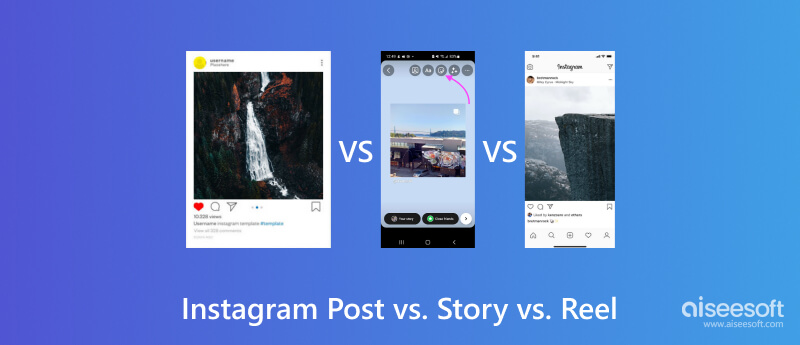 Пост в Instagram против истории против ролика