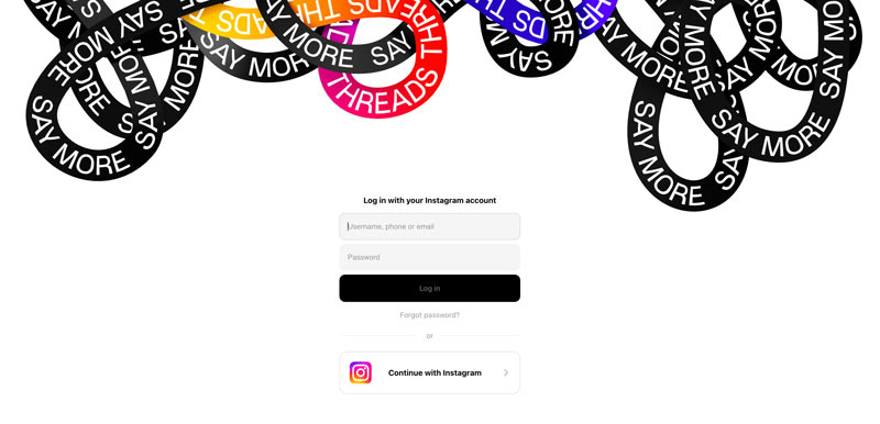 Käytä Instagram-säikeitä verkkosovellukselle