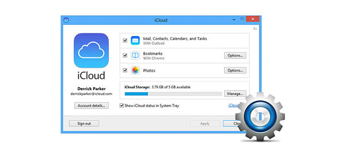 Installeer iCloud-configuratiescherm