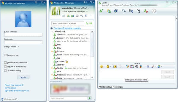 Free computer instant messenger software on the CrankyPuter web