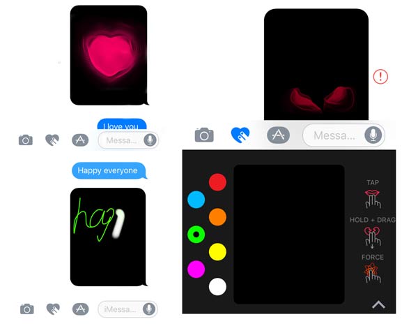 Messaggi Emoji HandWriting di iOS 10