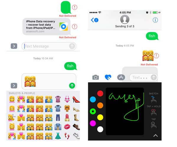 iOS μηνύματα Emojis