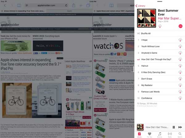 iOS 10 delt skærm iPad