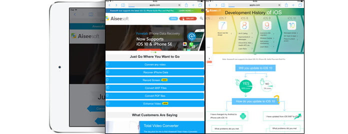 Brug delt skærm i Safari på iPad