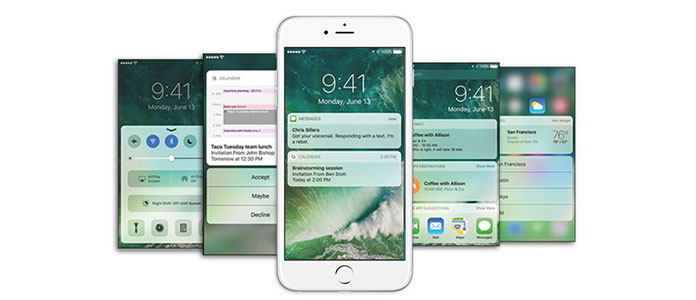 iOS 10 Uusi lukitusnäyttö