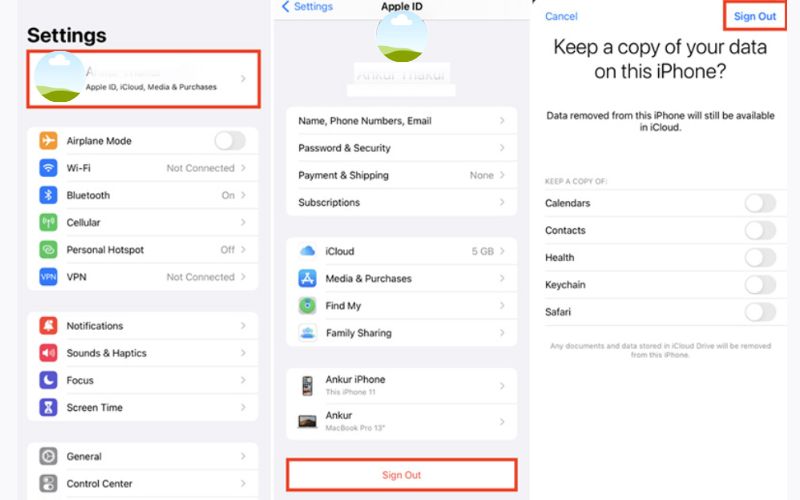 Sign Out Apple ID
