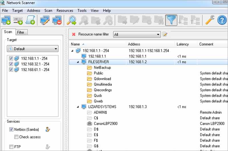 LizardSystems Network Scanner