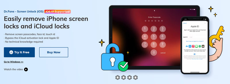 Software pro odemknutí obrazovky Dr.Fone pro iOS
