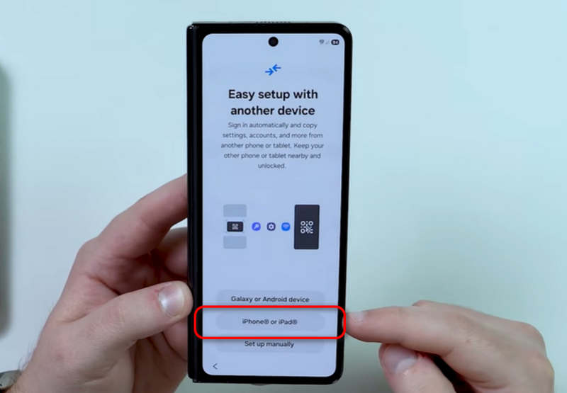 Выберите передачу данных с iPhone на iPad на Samsung.