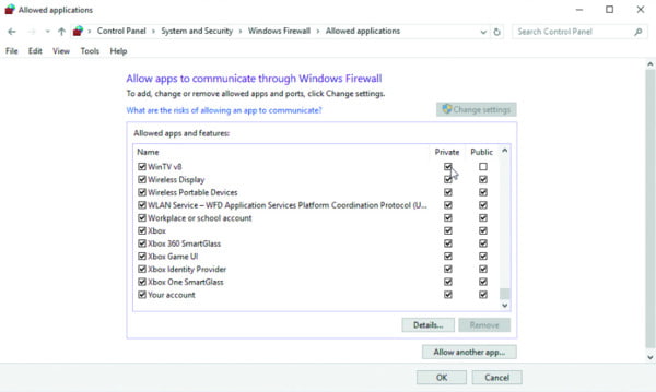 Consenti alle app di comunicare attraverso il firewall di Windows