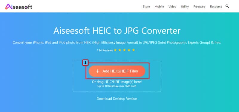 Upload HEIC Files
