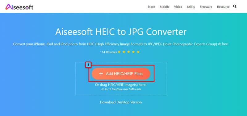 Upload HEIC-filer