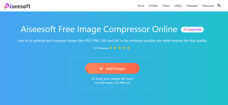 Compressore di immagini gratuito Aiseesoft online