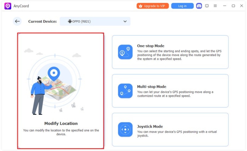 Choose Modify Location