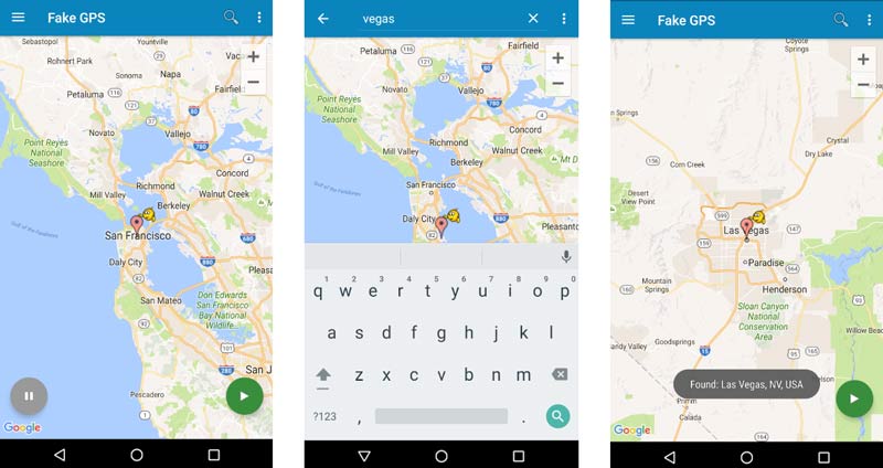 Valse GPS-locatie-app Android